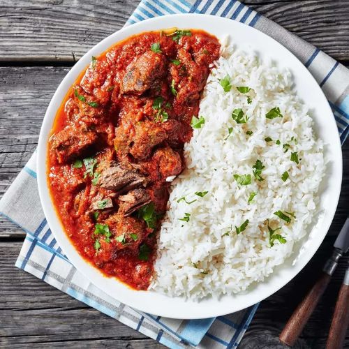 White rice and Stew